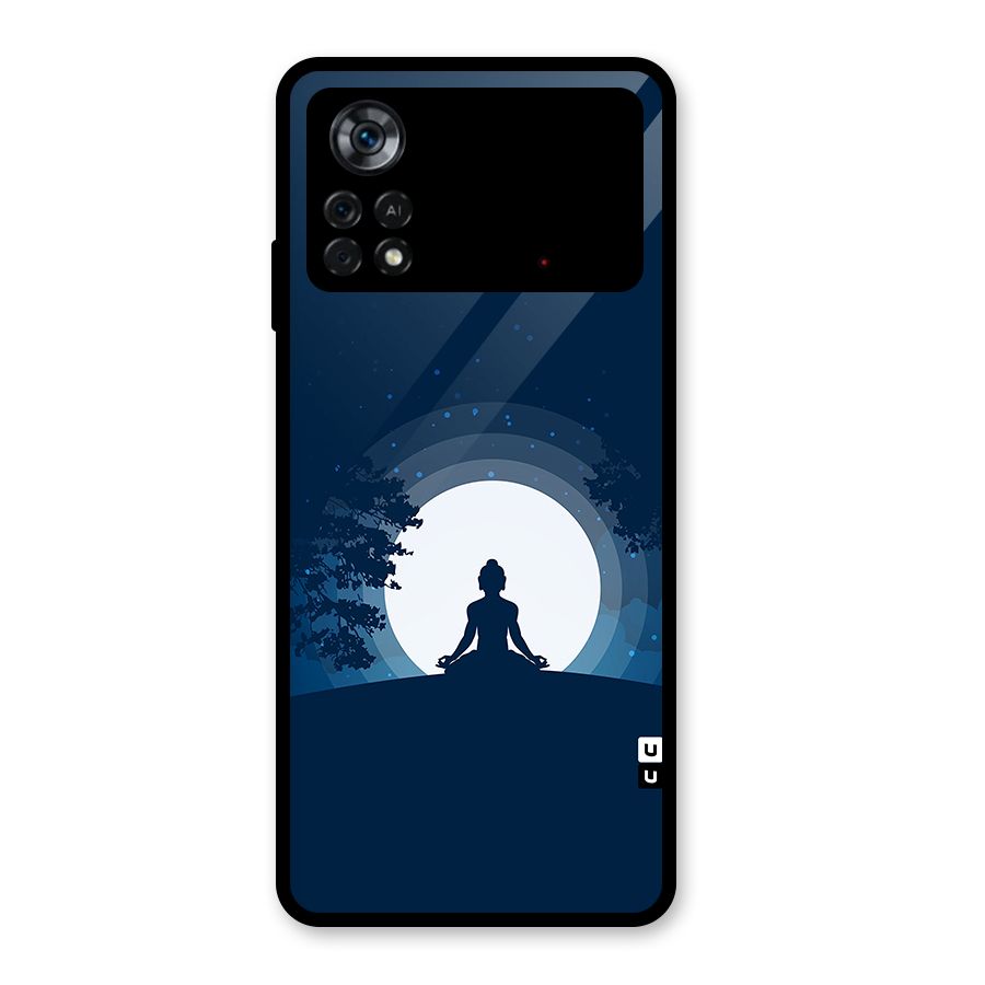 Calm Meditation Glass Back Case for Poco X4 Pro 5G