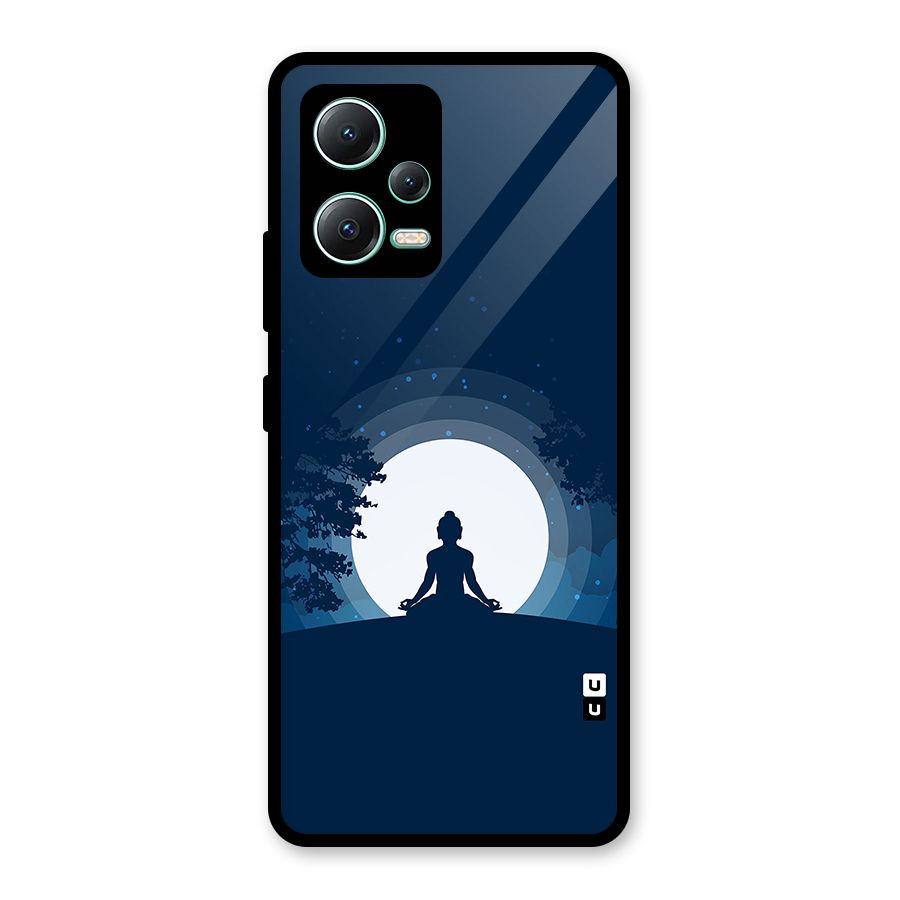 Calm Meditation Glass Back Case for Redmi Note 12 5G