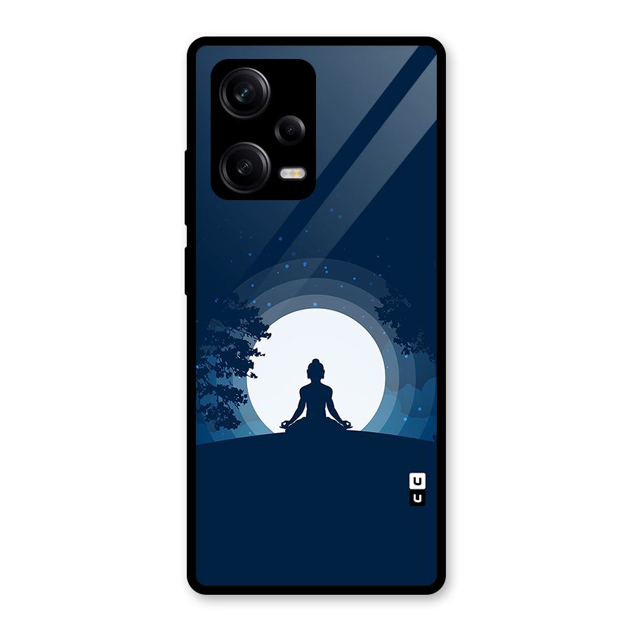 Calm Meditation Glass Back Case for Redmi Note 12 Pro