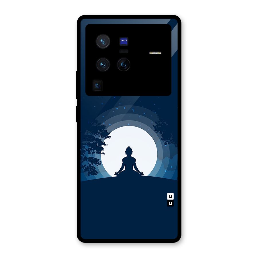 Calm Meditation Glass Back Case for Vivo X80 Pro