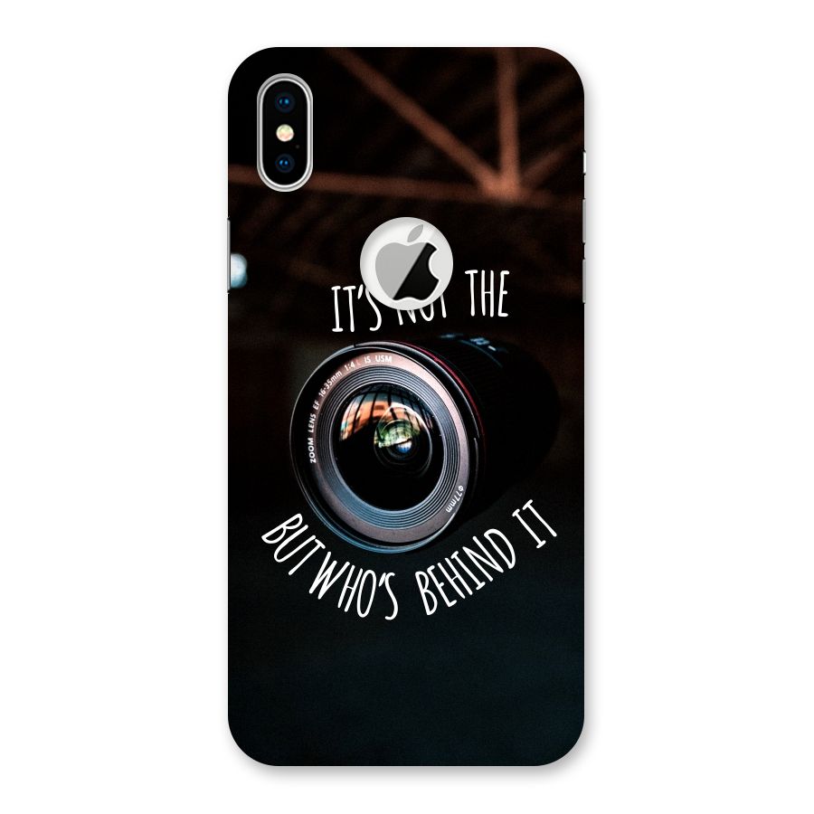 Camera Quote Back Case for iPhone XS Logo Cut