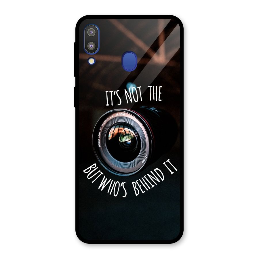 Camera Quote Glass Back Case for Galaxy M20