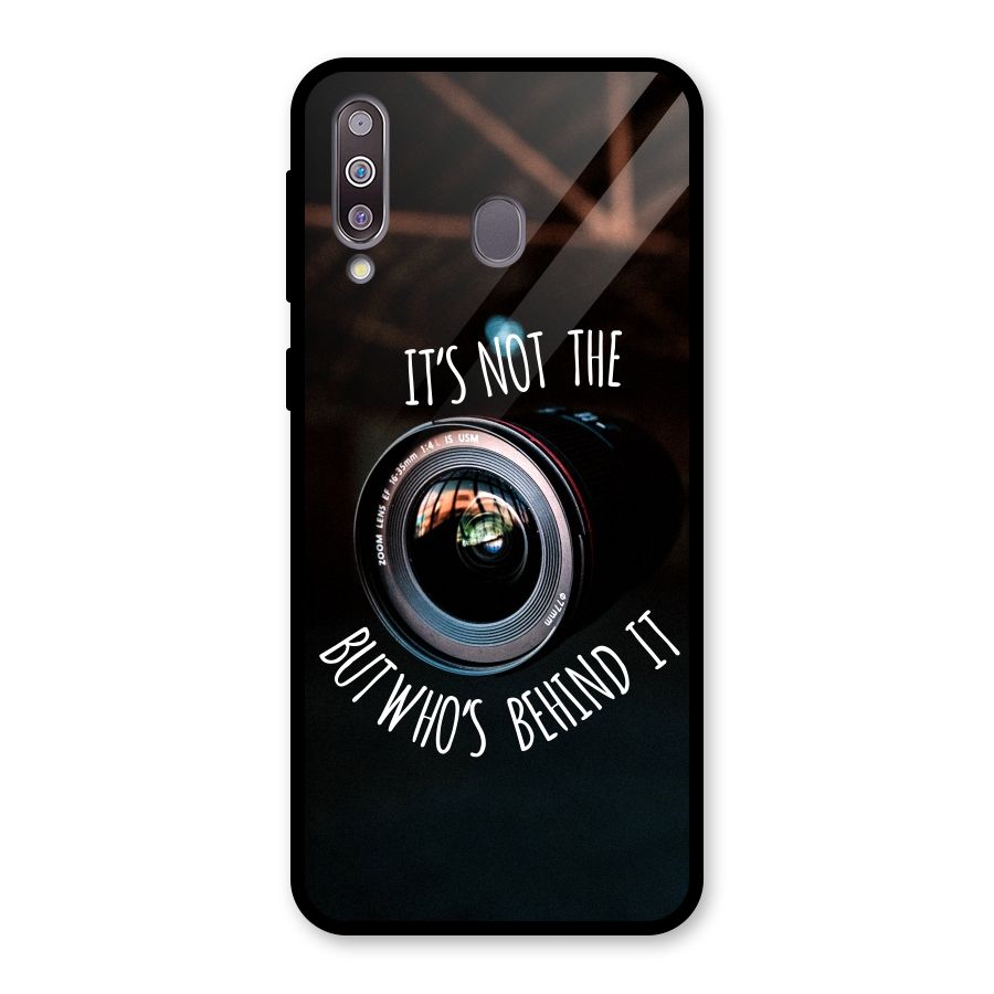 Camera Quote Glass Back Case for Galaxy M30