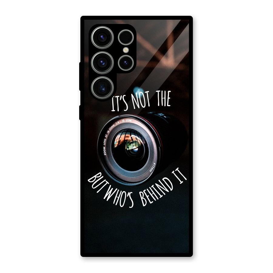 Camera Quote Glass Back Case for Galaxy S23 Ultra