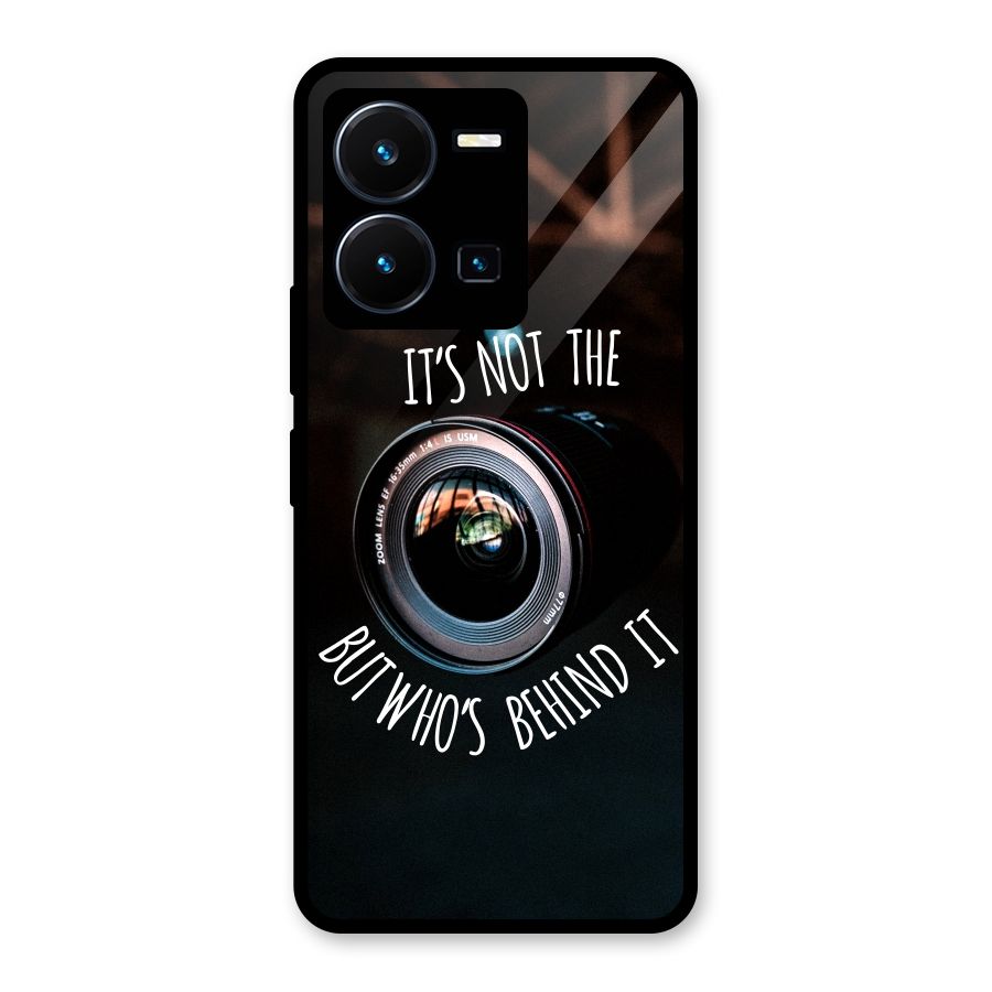 Camera Quote Glass Back Case for Vivo Y35
