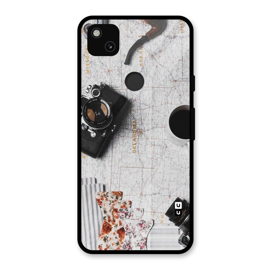 Camera Smoky Pipe Glass Back Case for Google Pixel 4a