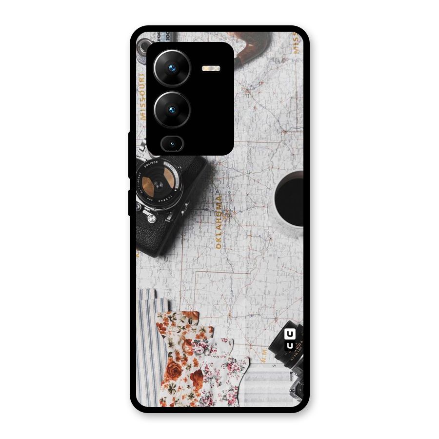 Camera Smoky Pipe Glass Back Case for Vivo V25 Pro