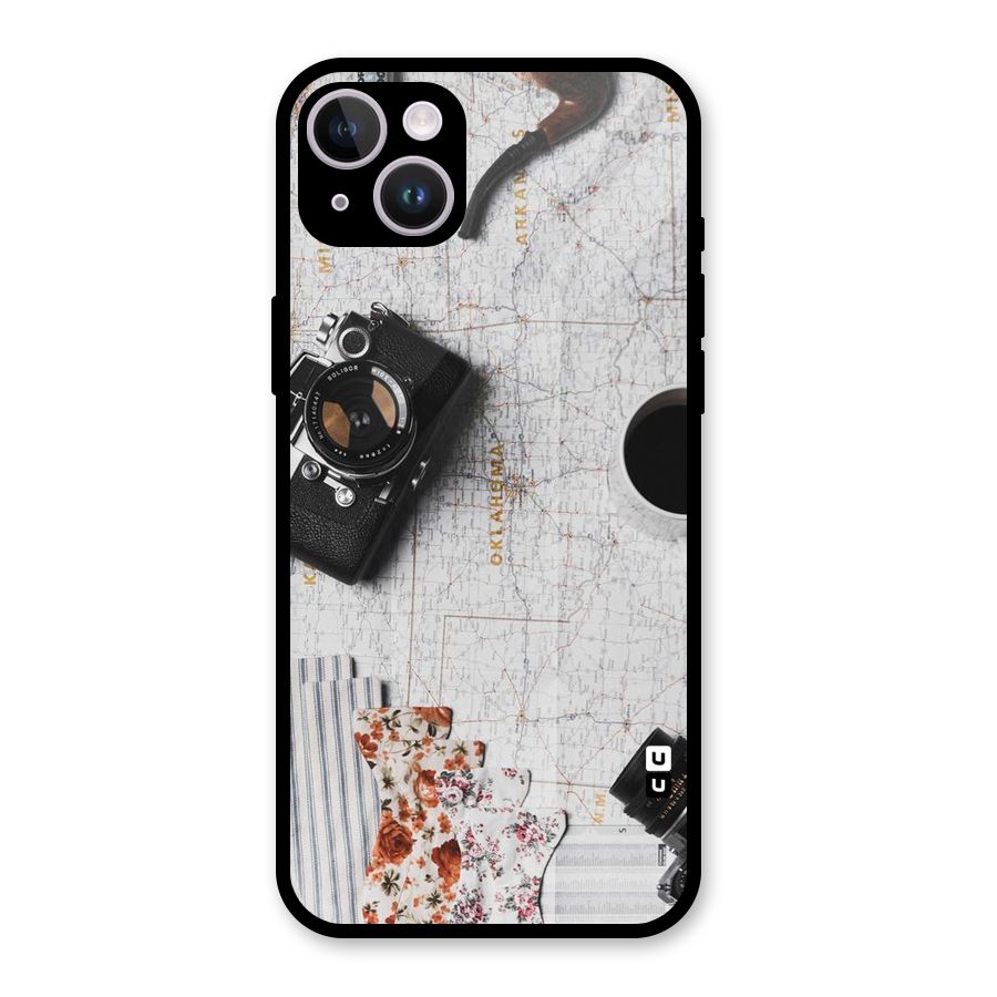 Camera Smoky Pipe Glass Back Case for iPhone 14 Plus
