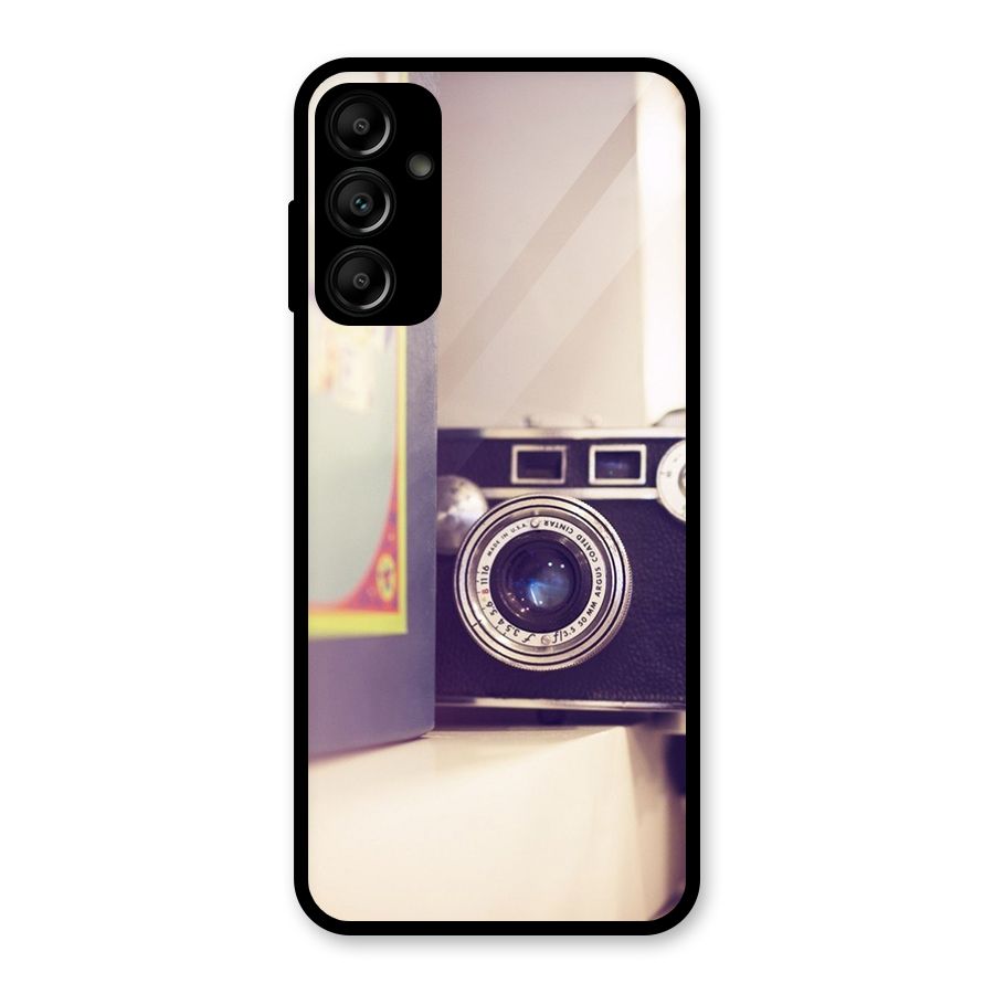 Camera Vintage Pastel Glass Back Case for Galaxy A14 5G