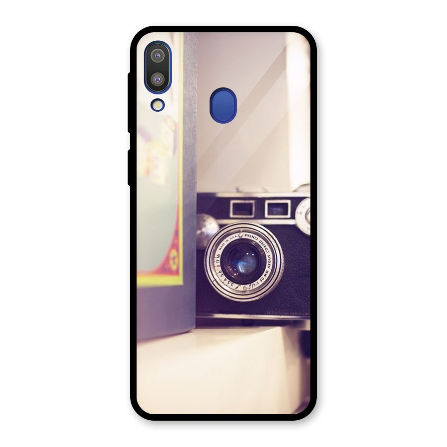 Camera Vintage Pastel Glass Back Case for Galaxy M20
