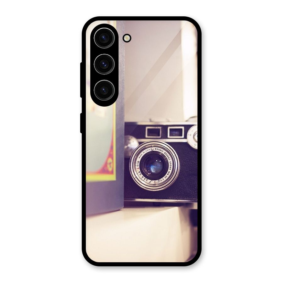Camera Vintage Pastel Glass Back Case for Galaxy S23