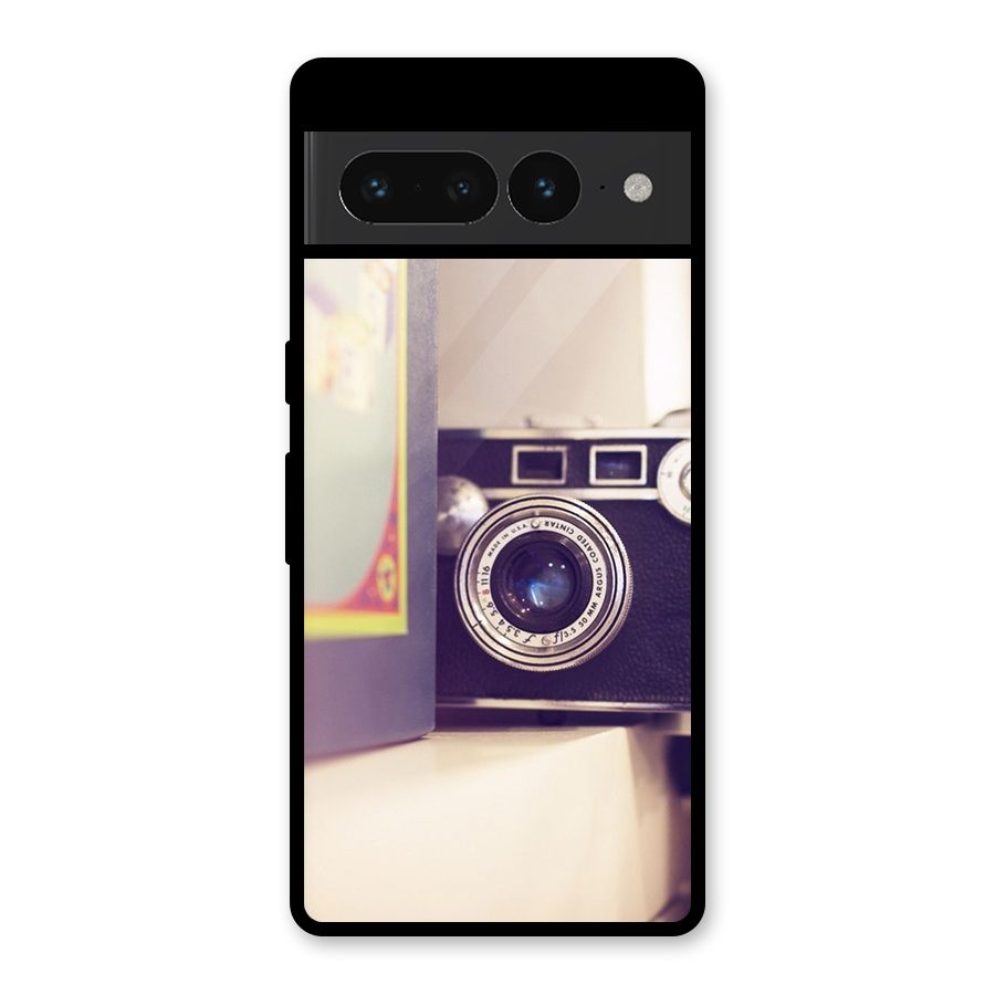 Camera Vintage Pastel Glass Back Case for Google Pixel 7 Pro
