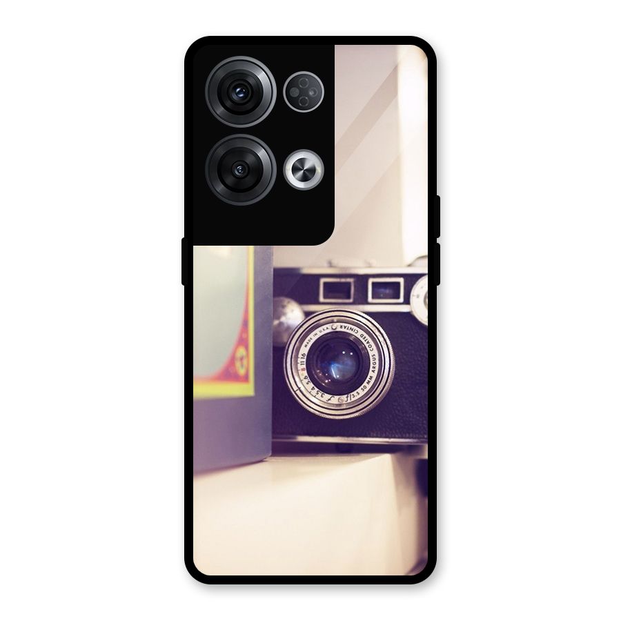 Camera Vintage Pastel Glass Back Case for Oppo Reno8 Pro 5G