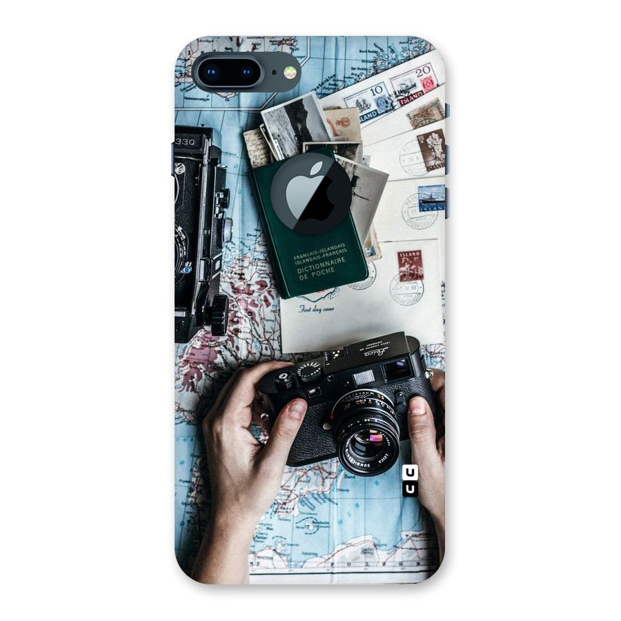 Camera and Postcards Back Case for iPhone 7 Plus Logo Cut