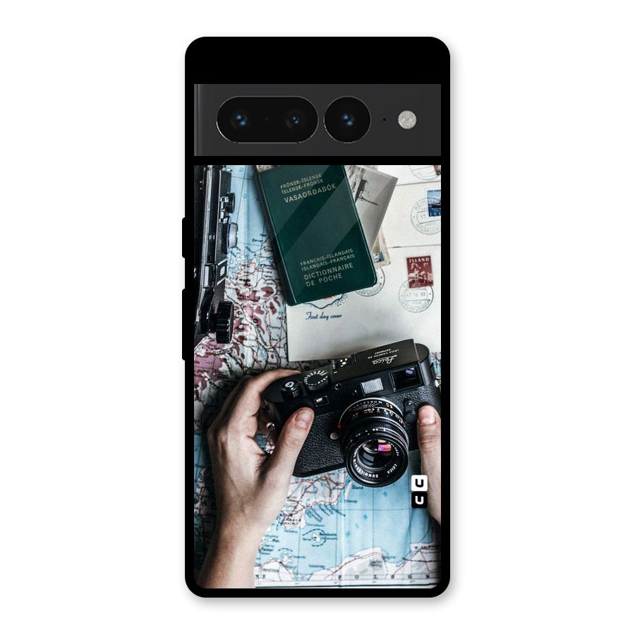 Camera and Postcards Glass Back Case for Google Pixel 7 Pro