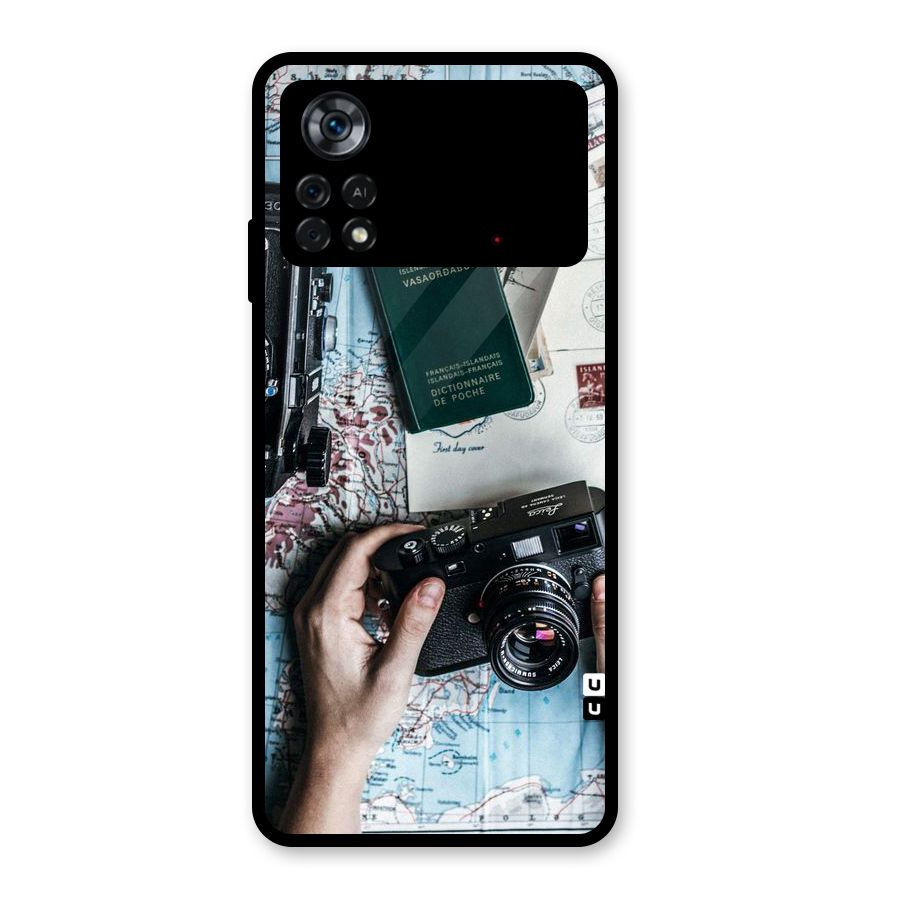 Camera and Postcards Glass Back Case for Poco X4 Pro 5G