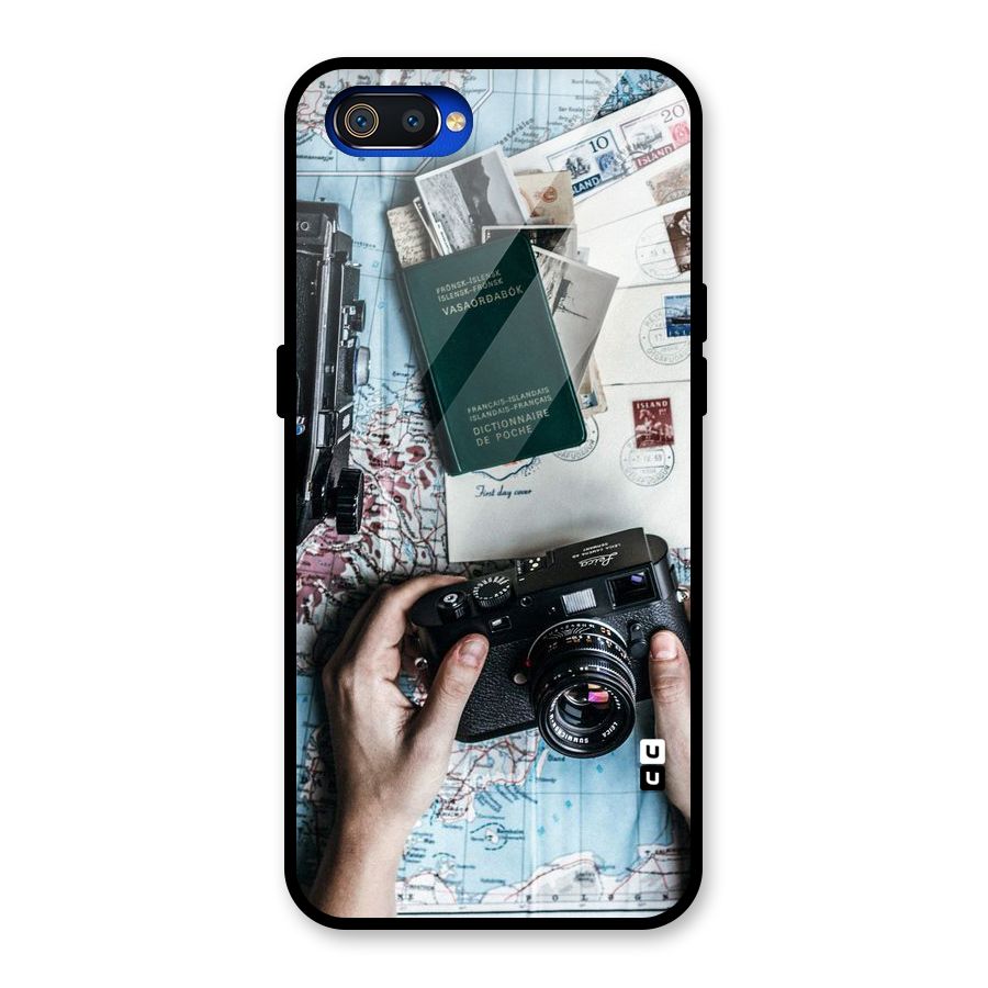 Camera and Postcards Glass Back Case for Realme C2