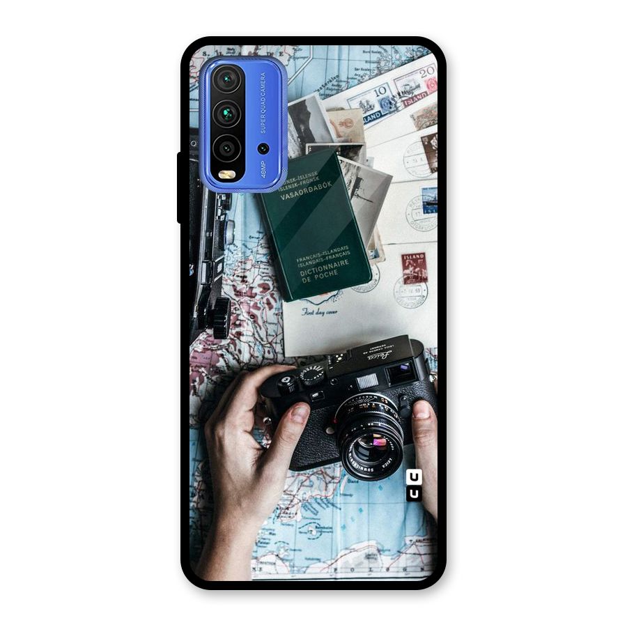 Camera and Postcards Glass Back Case for Redmi 9 Power