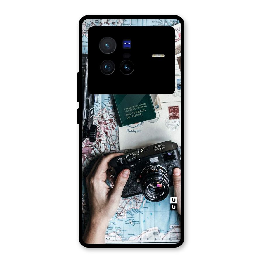 Camera and Postcards Glass Back Case for Vivo X80