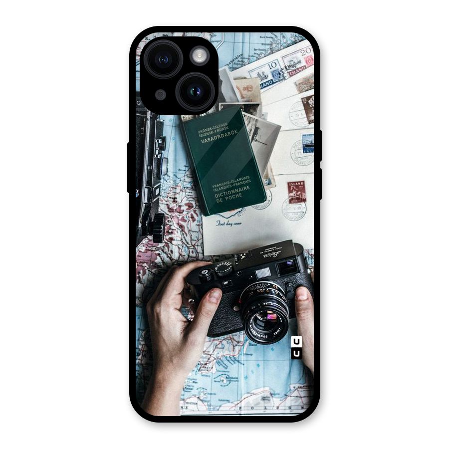 Camera and Postcards Glass Back Case for iPhone 14