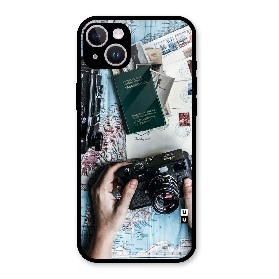 Camera and Postcards Glass Back Case for iPhone 14 Plus
