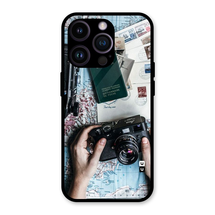 Camera and Postcards Glass Back Case for iPhone 14 Pro