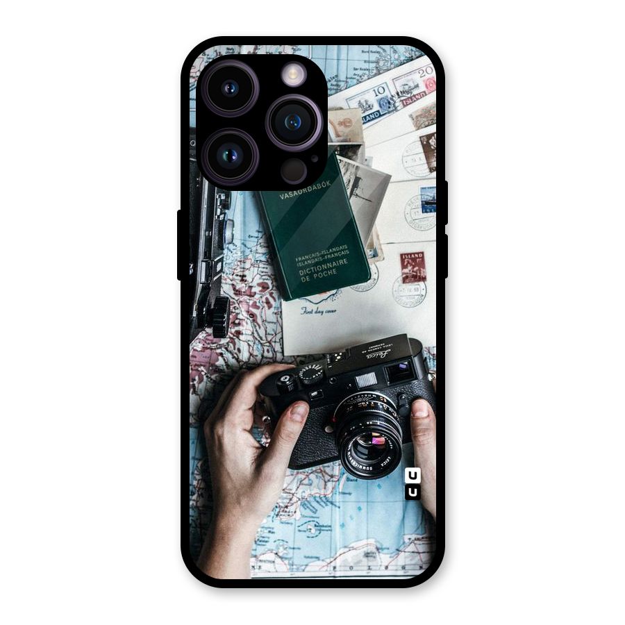 Camera and Postcards Glass Back Case for iPhone 14 Pro Max