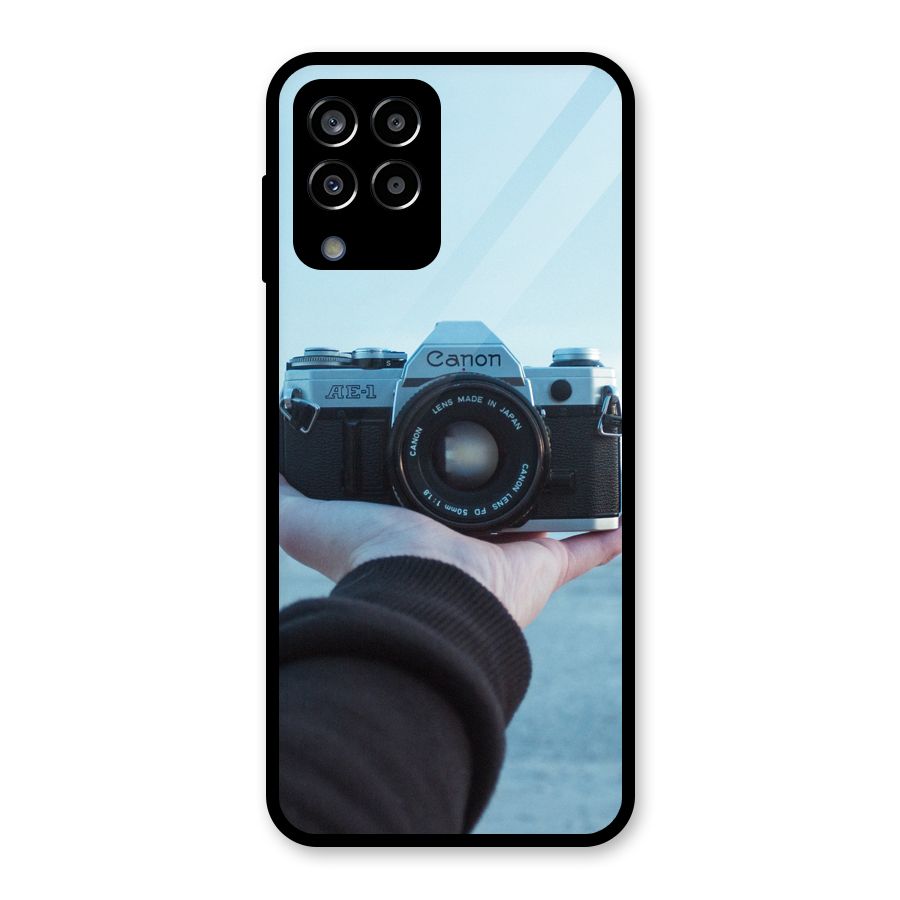 Camera in Hand Glass Back Case for Galaxy M33