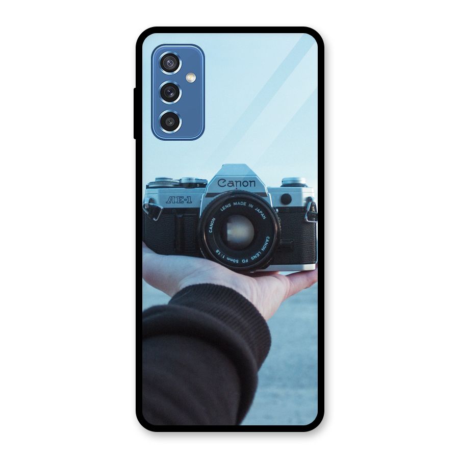 Camera in Hand Glass Back Case for Galaxy M52 5G