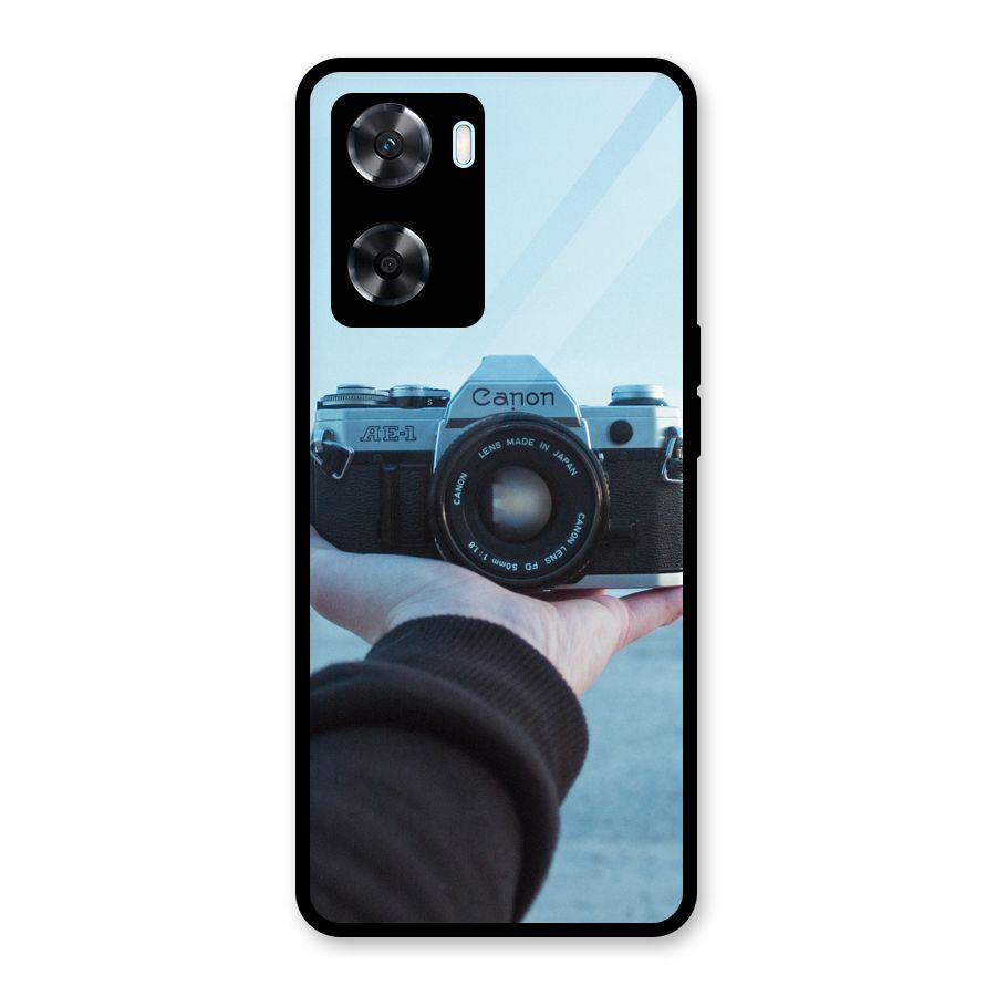 Camera in Hand Glass Back Case for Oppo A77