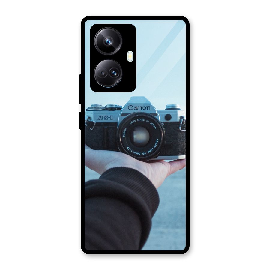 Camera in Hand Glass Back Case for Realme 10 Pro Plus
