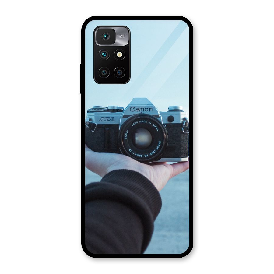 Camera in Hand Glass Back Case for Redmi 10 Prime