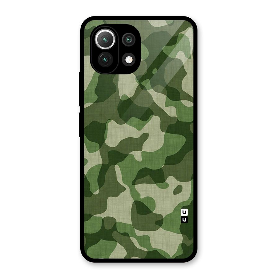 Camouflage Pattern Art Glass Back Case for Mi 11 Lite NE 5G