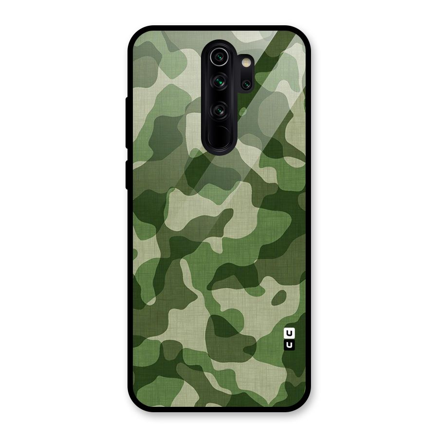 Camouflage Pattern Art Glass Back Case for Redmi Note 8 Pro