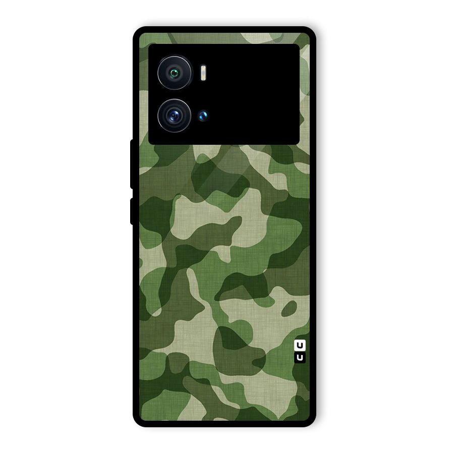 Camouflage Pattern Art Glass Back Case for Vivo iQOO 9 Pro