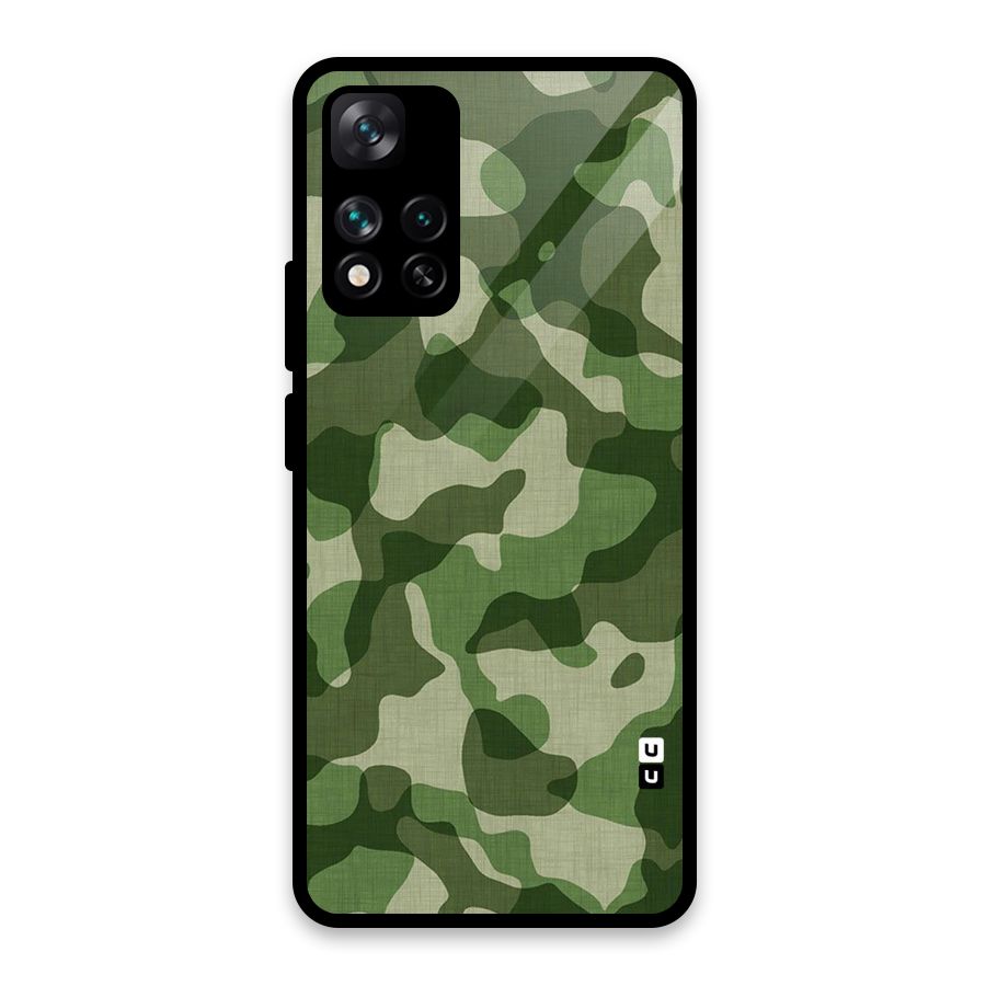 Camouflage Pattern Art Glass Back Case for Xiaomi 11i HyperCharge 5G