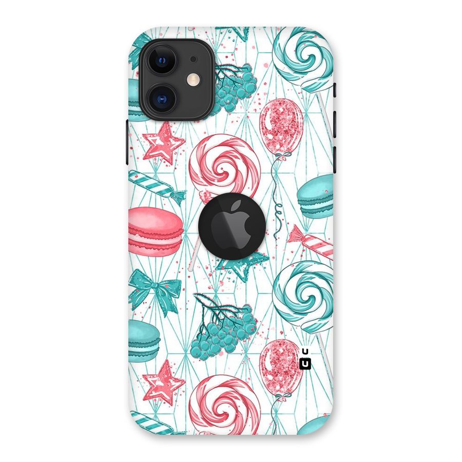 Candies And Macroons Back Case for iPhone 11 Logo Cut