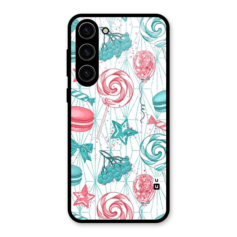 Candies And Macroons Glass Back Case for Galaxy S23 Plus