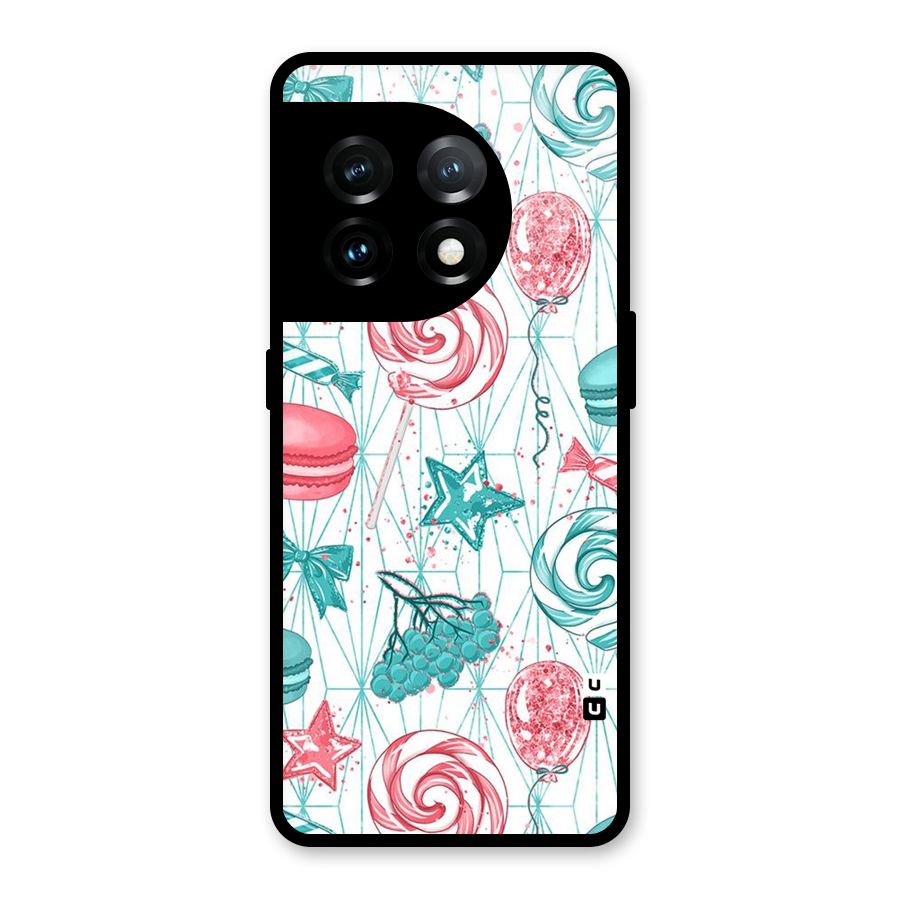Candies And Macroons Glass Back Case for OnePlus 11