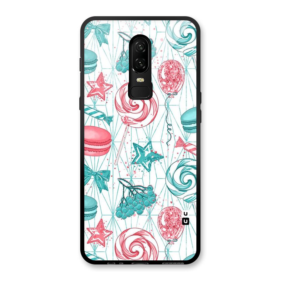 Candies And Macroons Glass Back Case for OnePlus 6