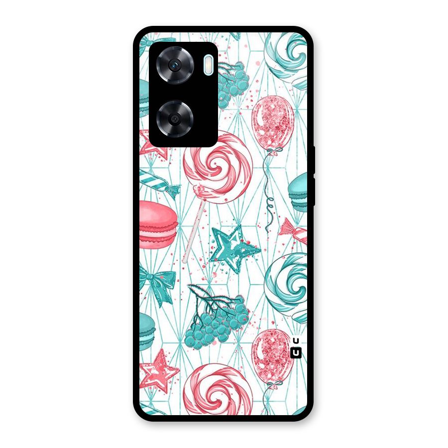 Candies And Macroons Glass Back Case for Oppo A77