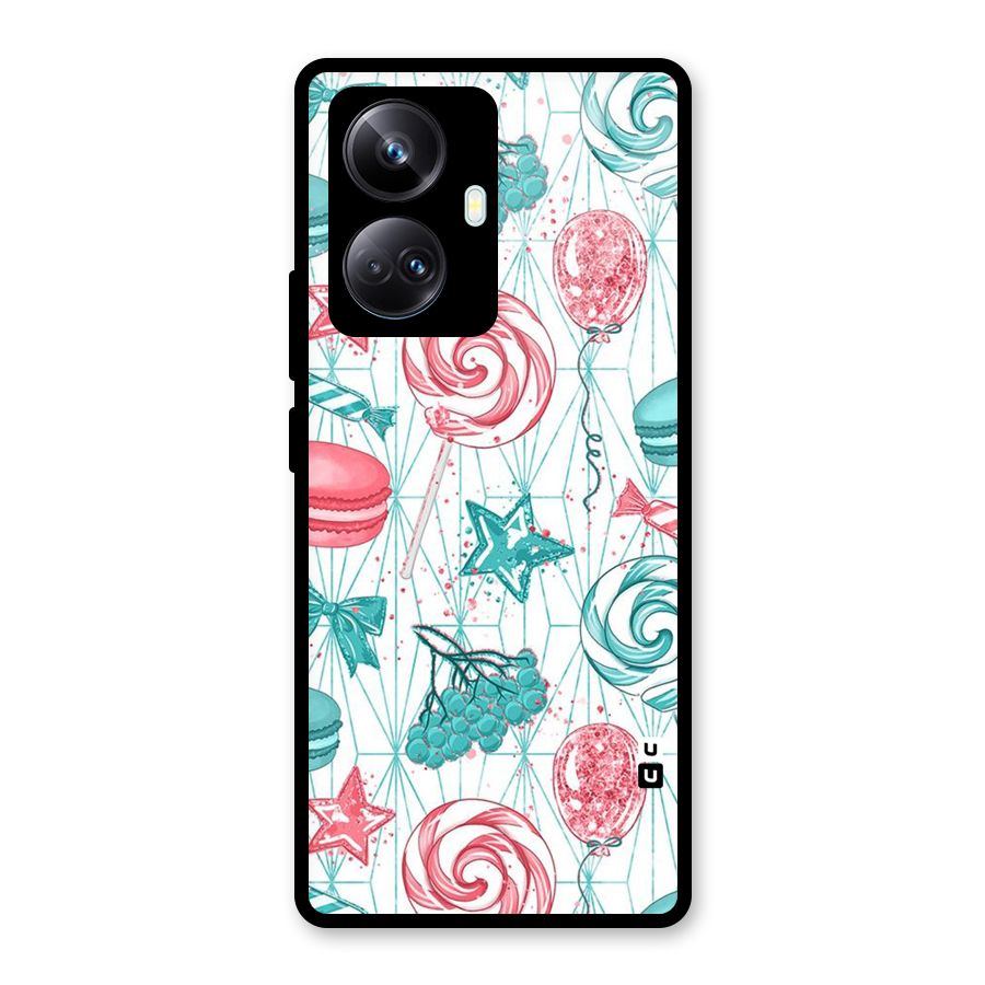 Candies And Macroons Glass Back Case for Realme 10 Pro Plus