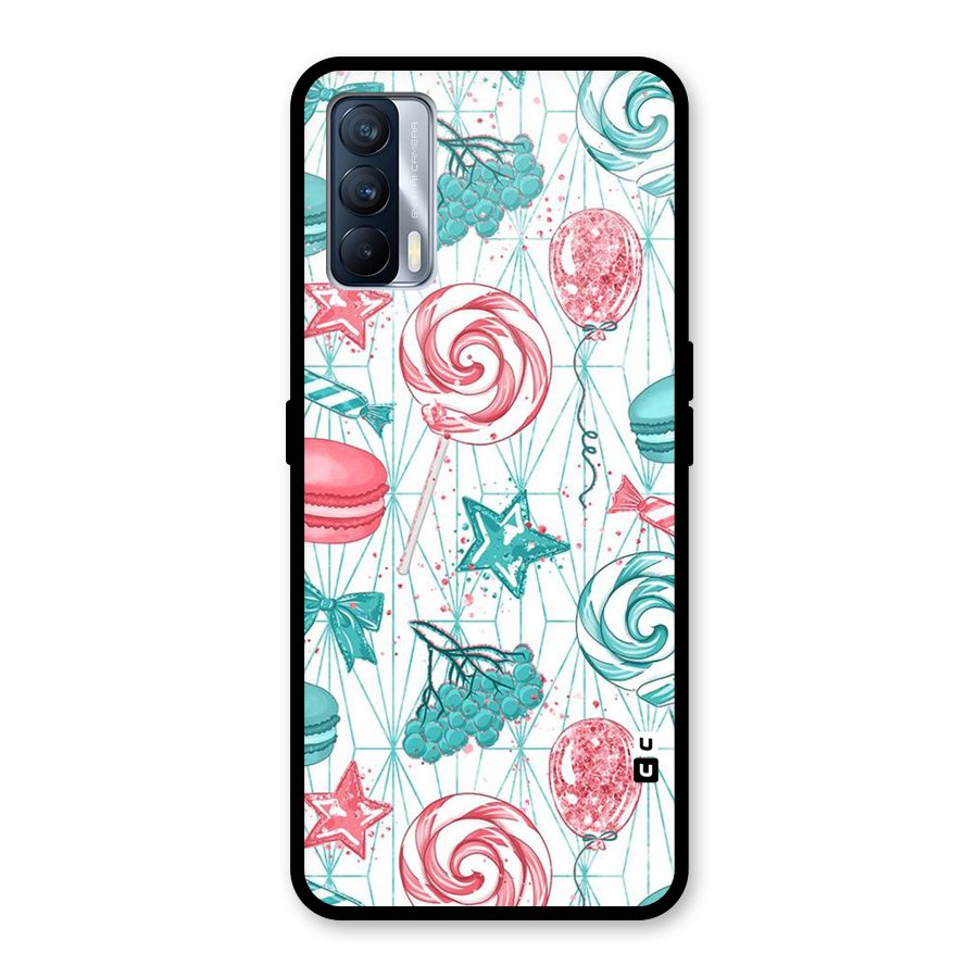 Candies And Macroons Glass Back Case for Realme X7