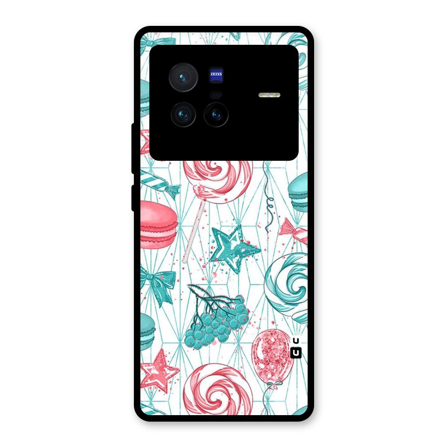 Candies And Macroons Glass Back Case for Vivo X80
