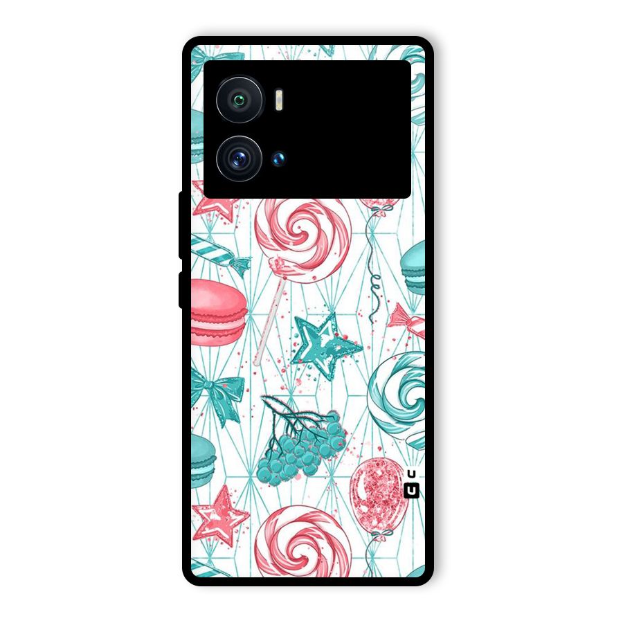 Candies And Macroons Glass Back Case for Vivo iQOO 9 Pro