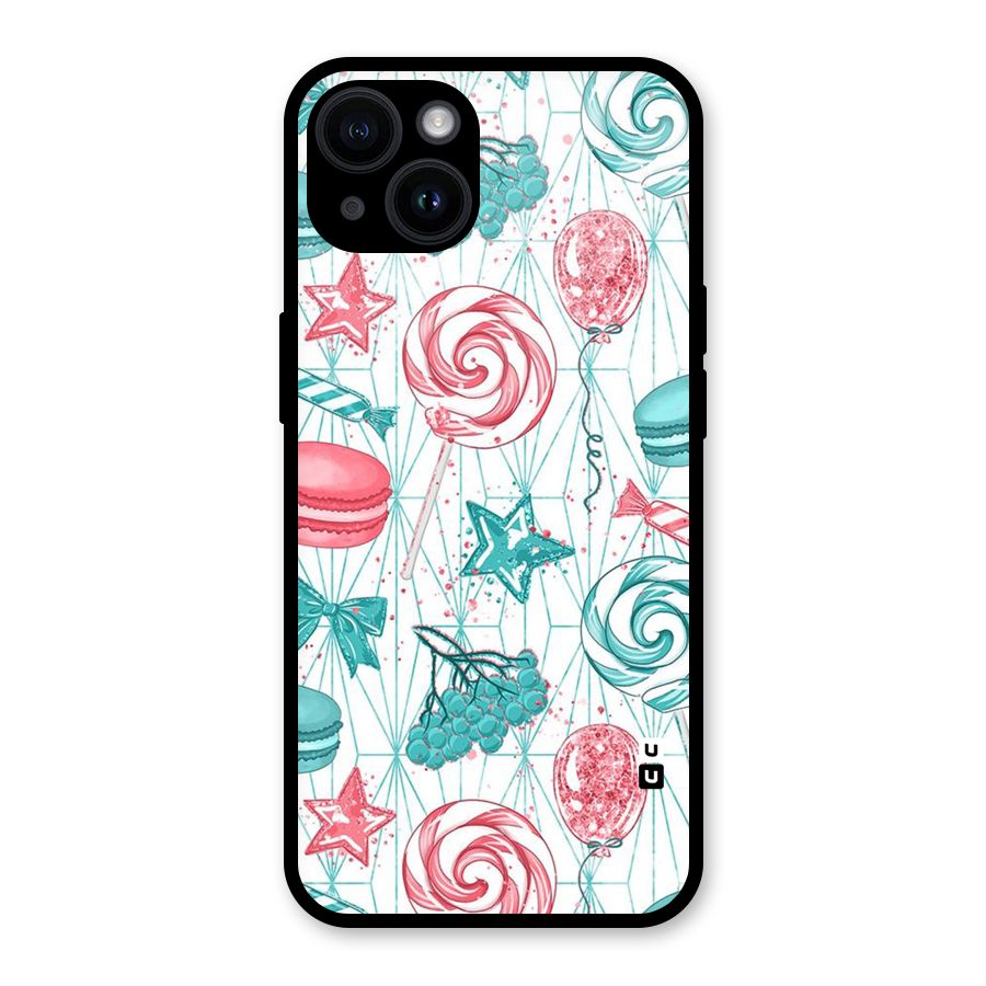 Candies And Macroons Glass Back Case for iPhone 14