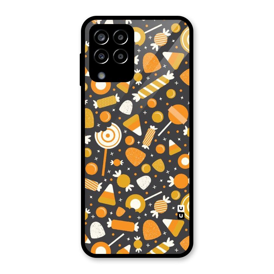 Candies Pattern Glass Back Case for Galaxy M33