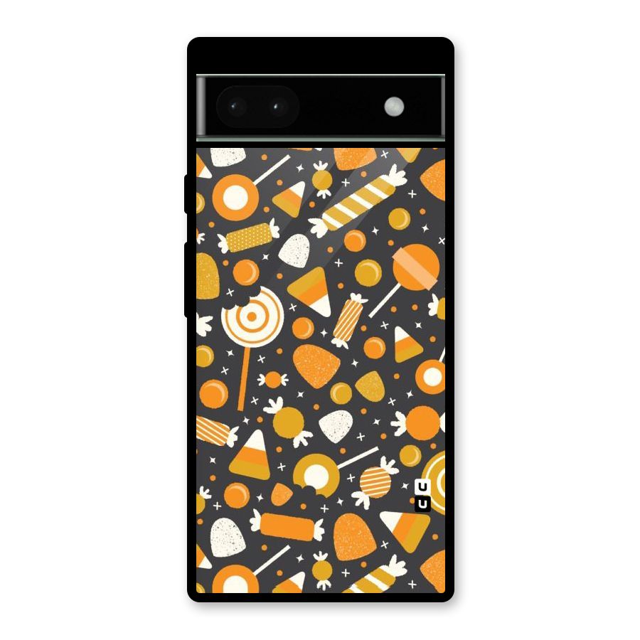 Candies Pattern Glass Back Case for Google Pixel 6a