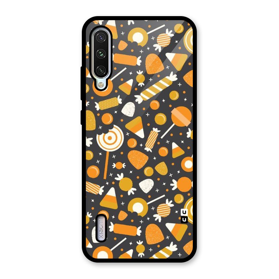 Candies Pattern Glass Back Case for Mi A3