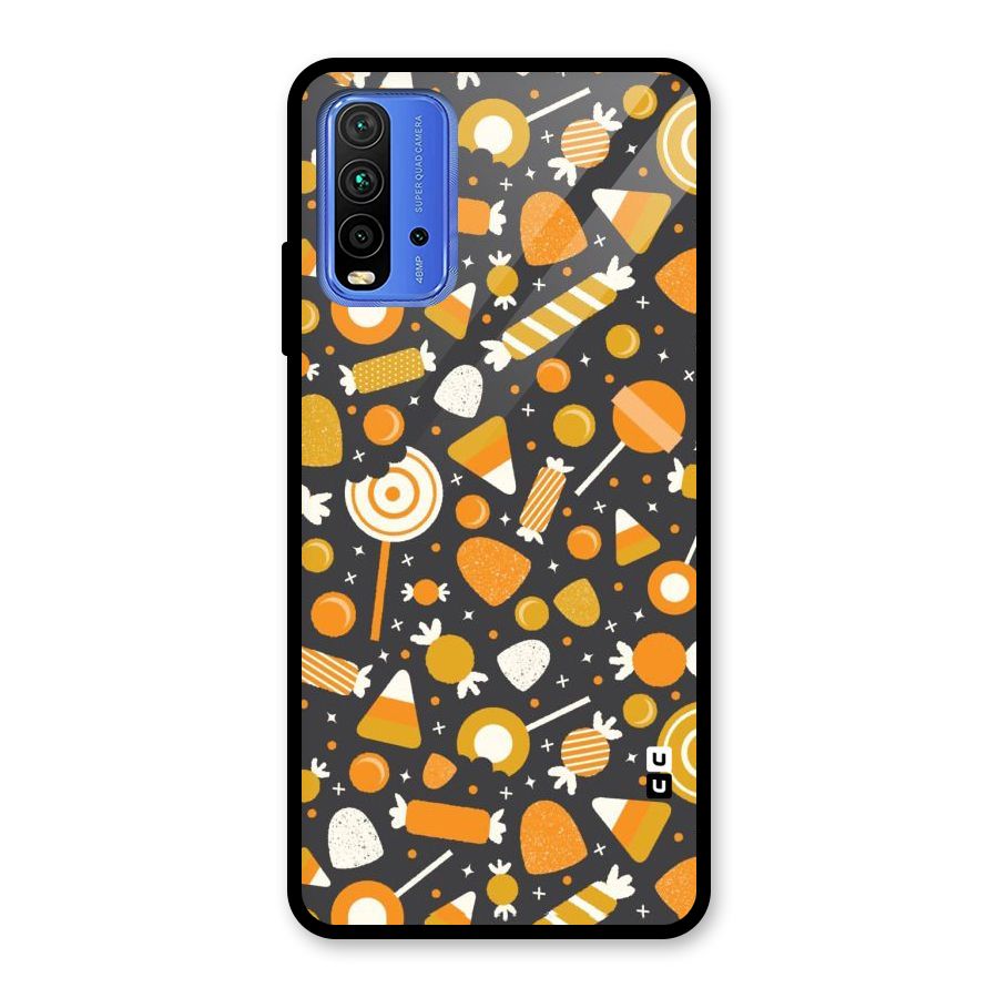 Candies Pattern Glass Back Case for Redmi 9 Power